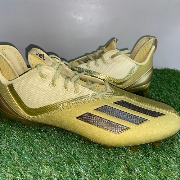 Adidas Adizero Scorch Football Cleats Shoes Gold Black Men’s Size 13 GZ0412 NEW main image 4
